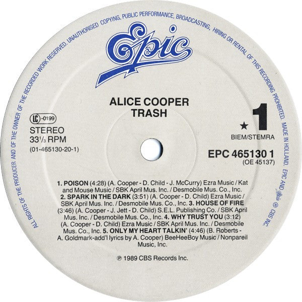 Alice Cooper (2) : Trash (LP, Album)