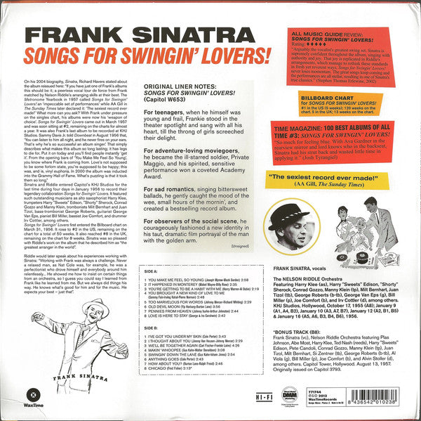 Frank Sinatra : Songs For Swingin' Lovers! (LP, Ltd, RE, RM, 180)
