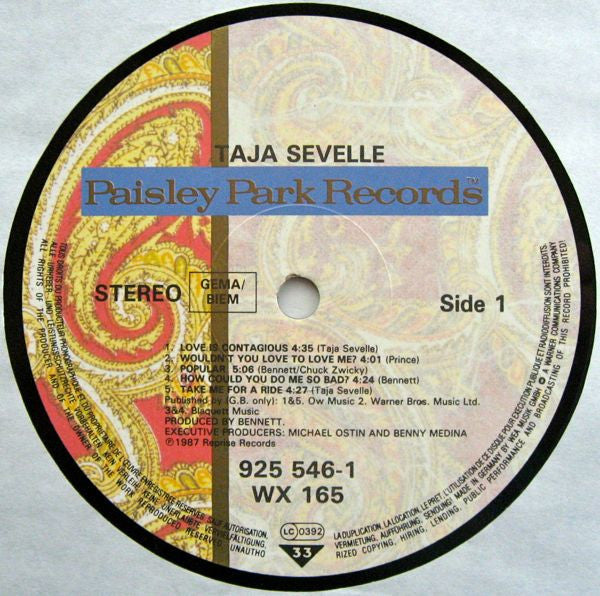 Taja Sevelle : Taja Sevelle (LP, Album)