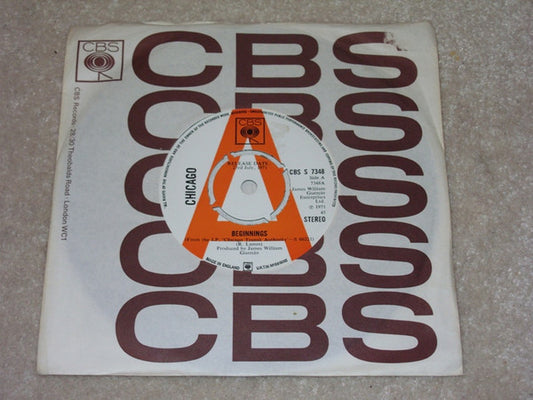Chicago (2) : Beginnings / Colour My World (7", Single, Promo)