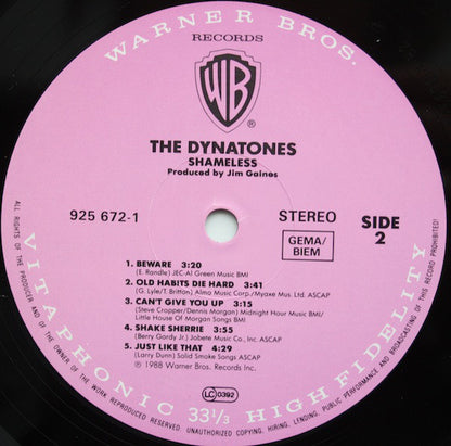 The Dynatones (2) : Shameless (LP, Album)