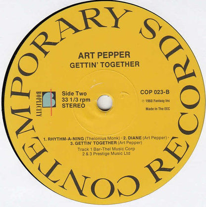 Art Pepper : Gettin' Together! (LP, Album, RE)