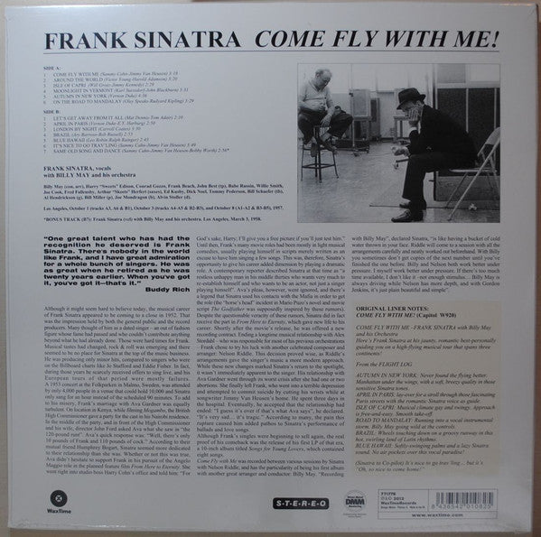 Frank Sinatra With Billy May And His Orchestra : Come Fly With Me (LP, Album, RE)