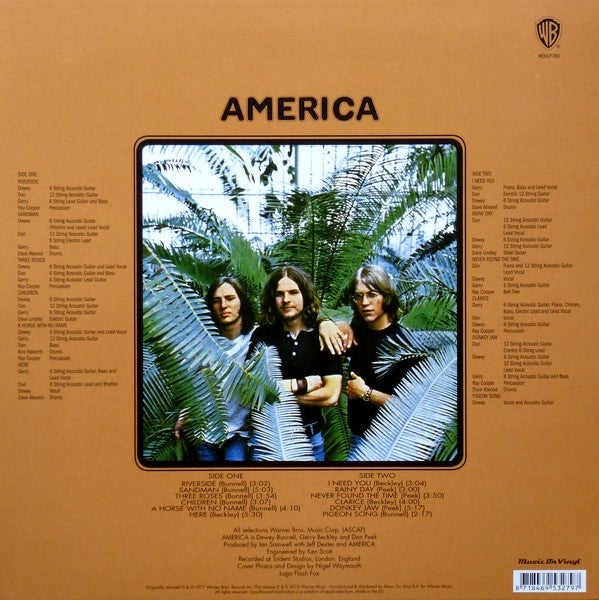 America (2) : America (LP, Album, RE, 180)