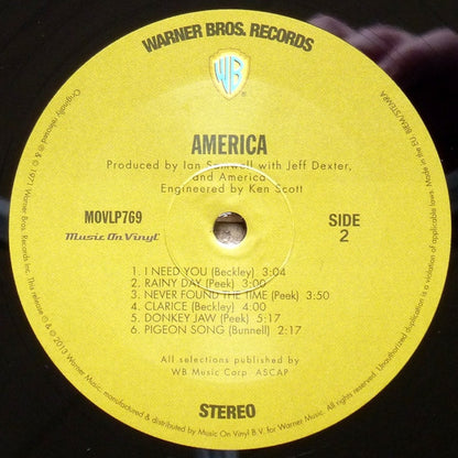 America (2) : America (LP, Album, RE, 180)