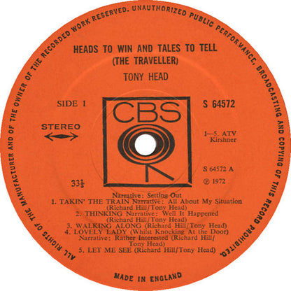 Tony Head : Heads To Win & Tales To Tell (The Traveller) (LP, Album)
