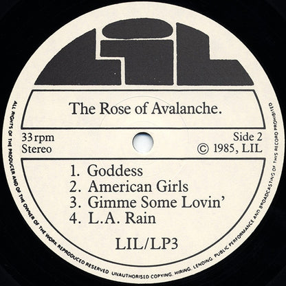The Rose Of Avalanche : First Avalanche (LP, Comp)