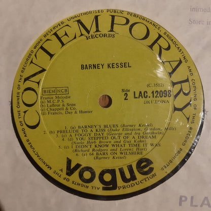 Barney Kessel : Kessel Plays Standards. Barney Kessel, Vol. 2 (LP, Album, Mono)