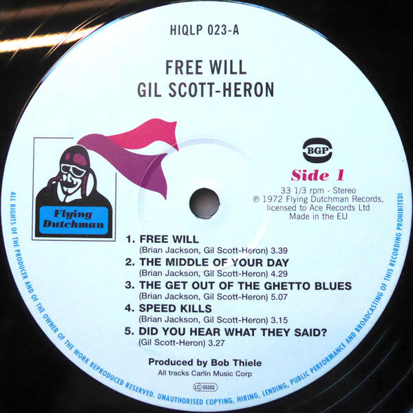 Gil Scott-Heron : Free Will (LP, Album, RE)