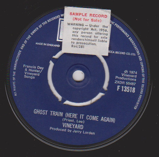 Vineyard (2) : Ghost Train (7")
