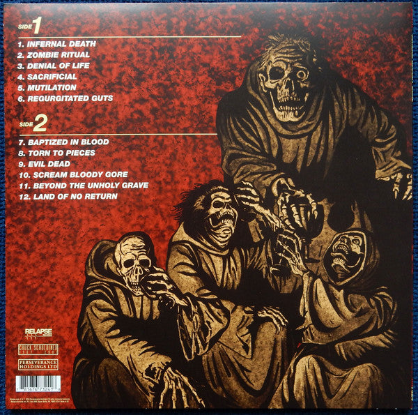 Death (2) : Scream Bloody Gore (LP, Album, RE, RM)