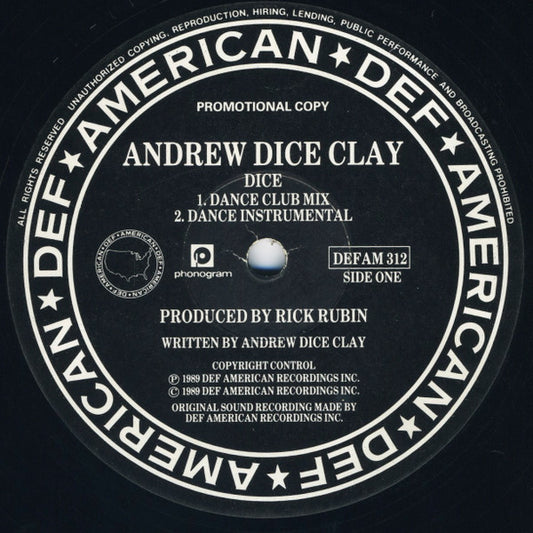 Andrew "Dice" Clay : Dice (12", Promo)