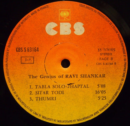 Ravi Shankar : The Genius Of Ravi Shankar (LP, Album, RE)